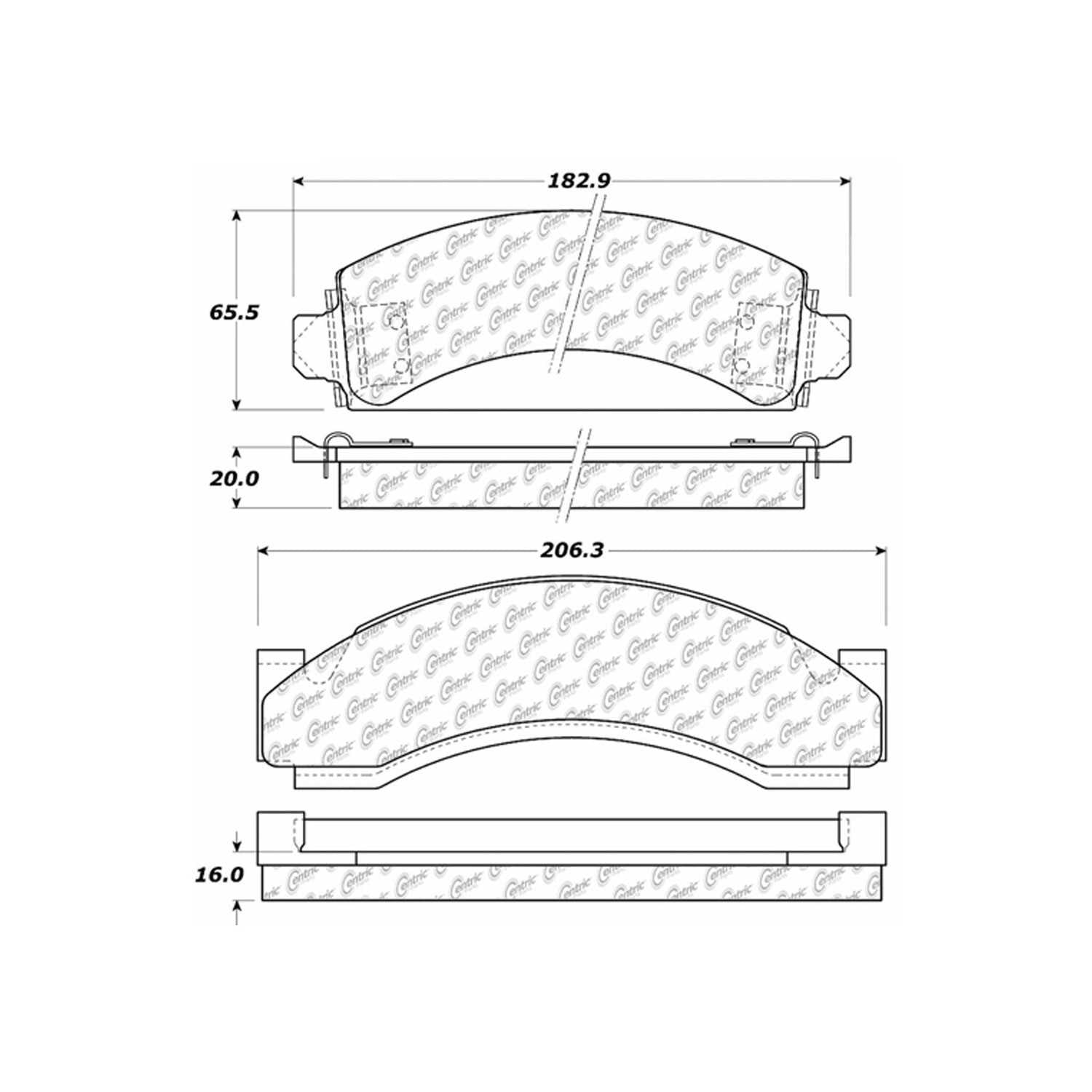 posi quiet semi-metallic brake pads with hardware  frsport 104.05430