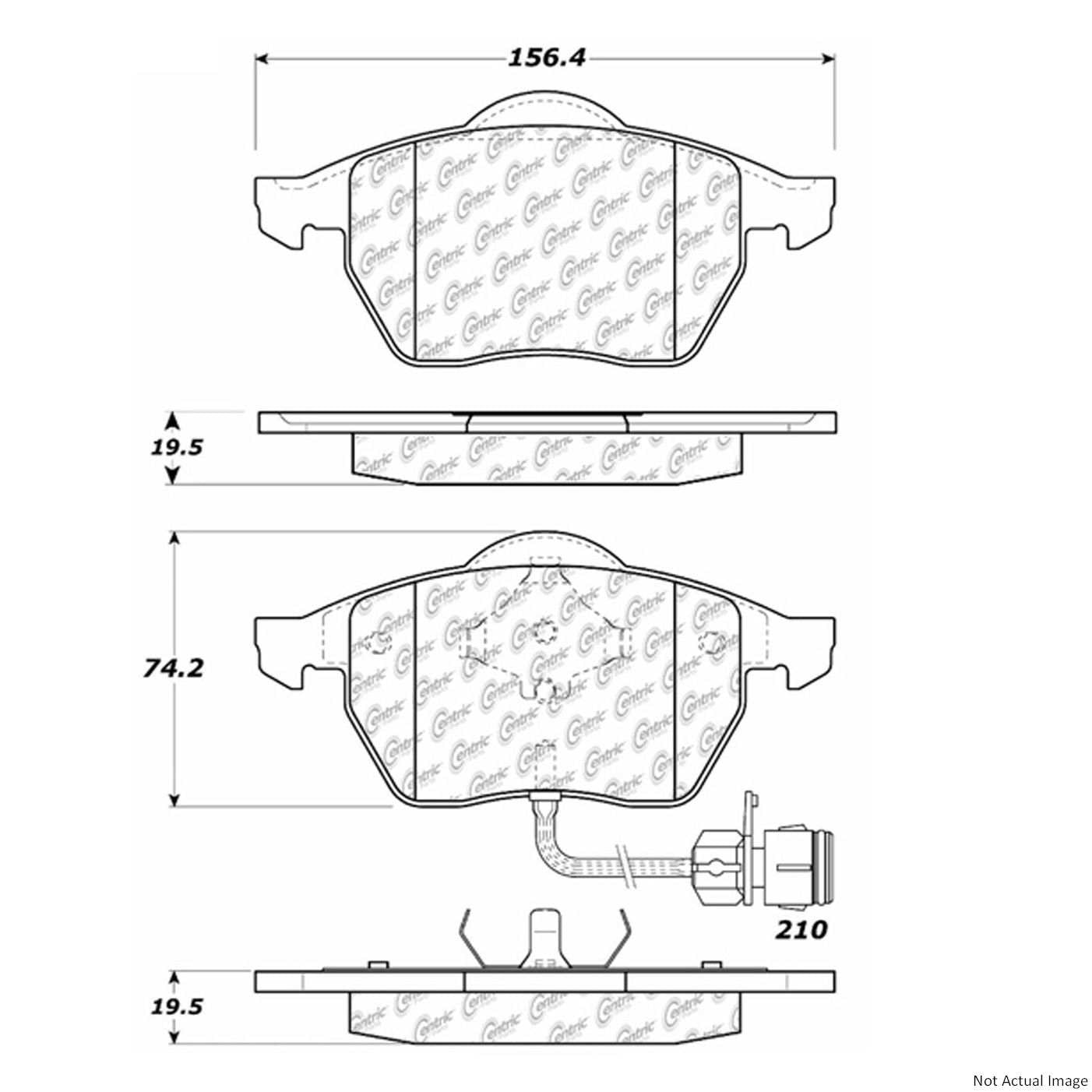 Stoptech Centric Posi-Quiet Semi-Metallic Brake Pads w/Hardware - Front 104.05550