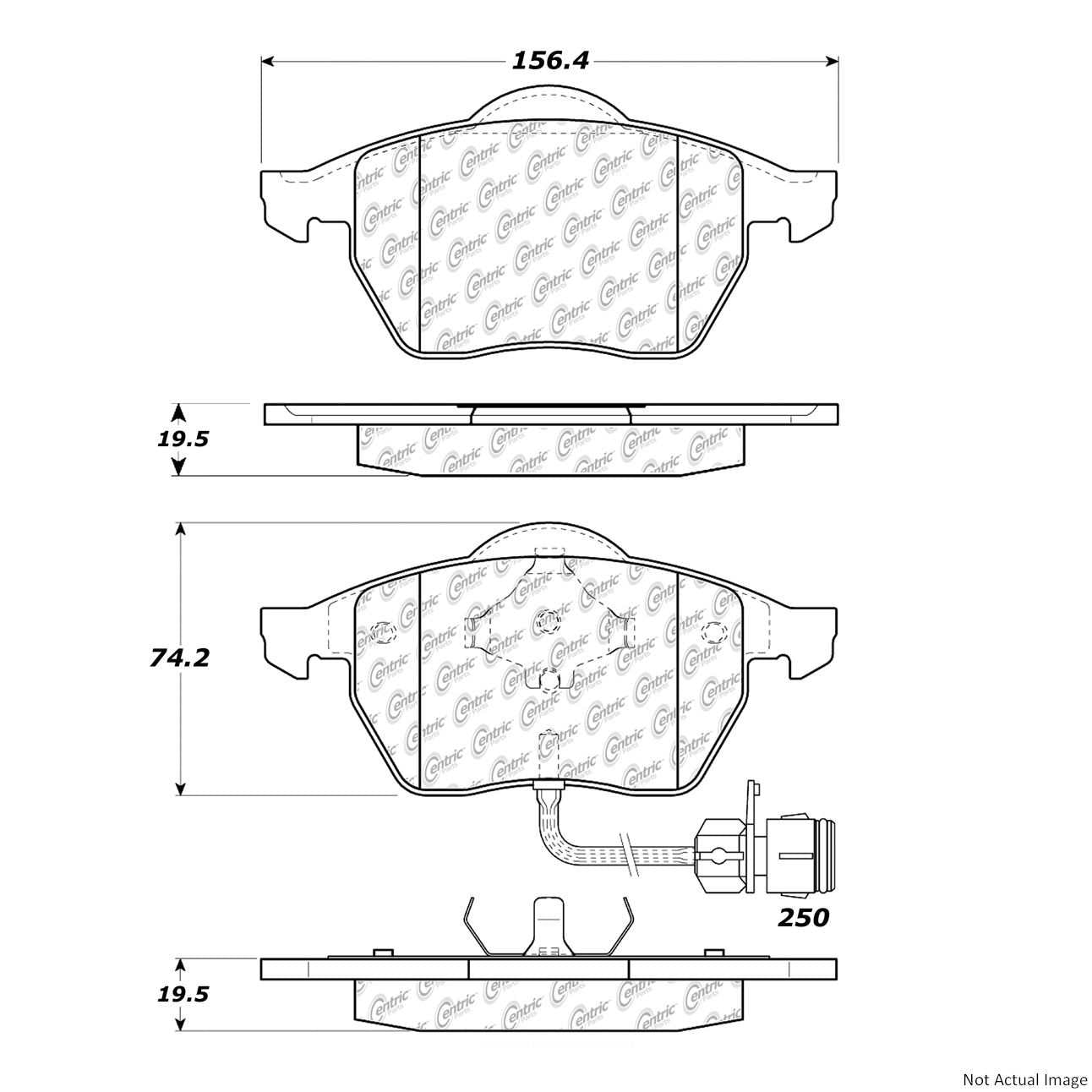 Stoptech Centric Posi-Quiet Semi-Metallic Brake Pads w/Hardware - Front 104.05552