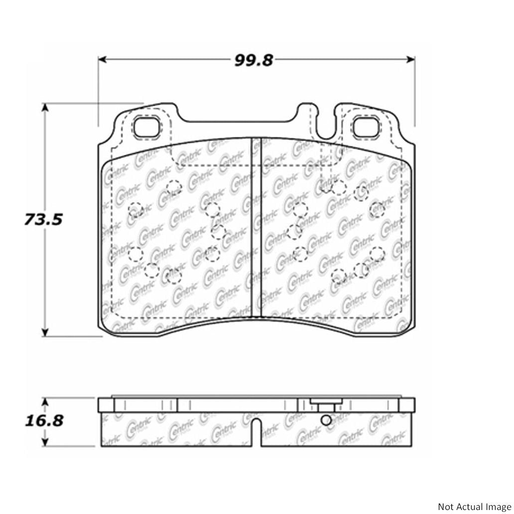 Stoptech Centric Posi-Quiet Semi-Metallic Brake Pads - Front 104.05610