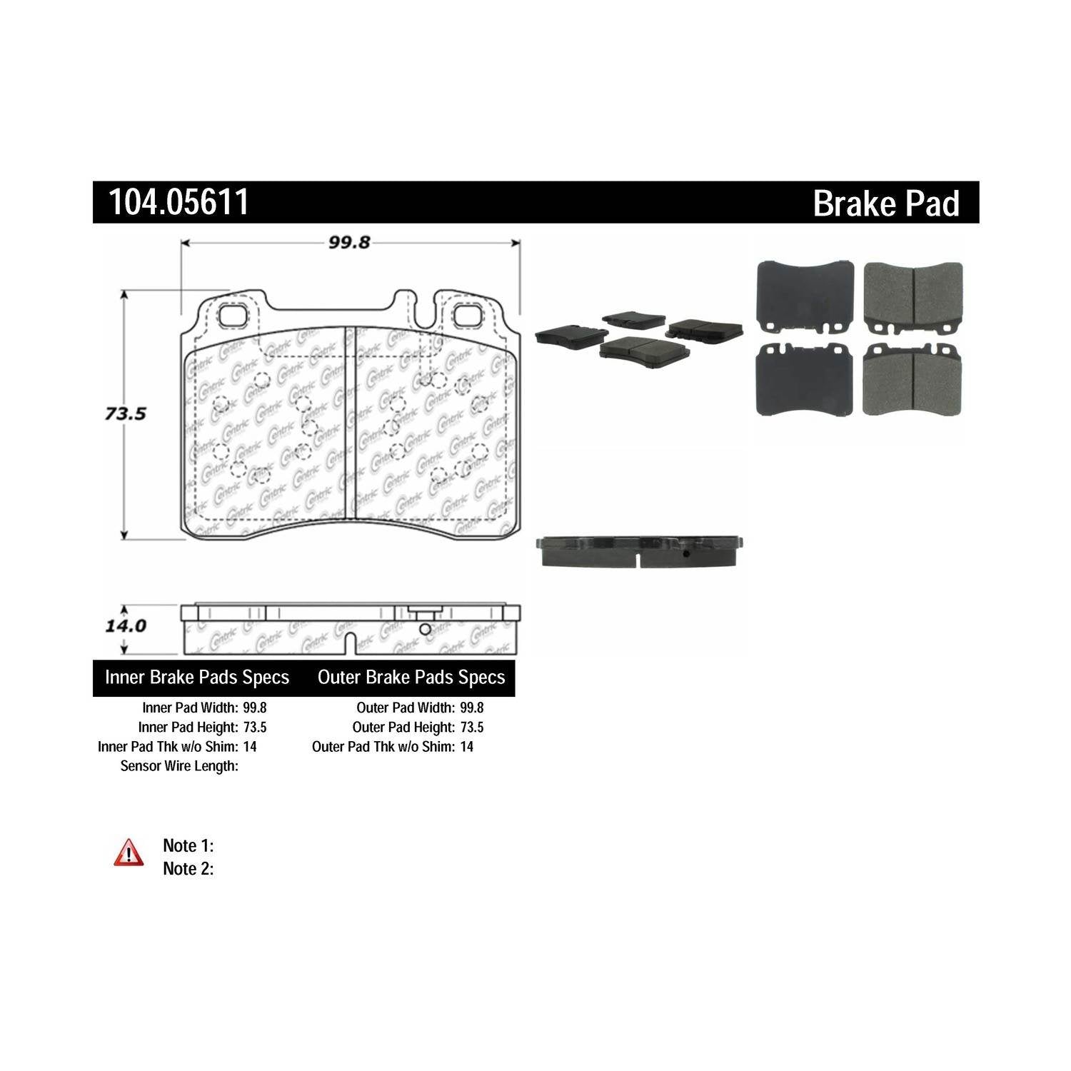 posi quiet semi-metallic brake pads with hardware  frsport 104.05611