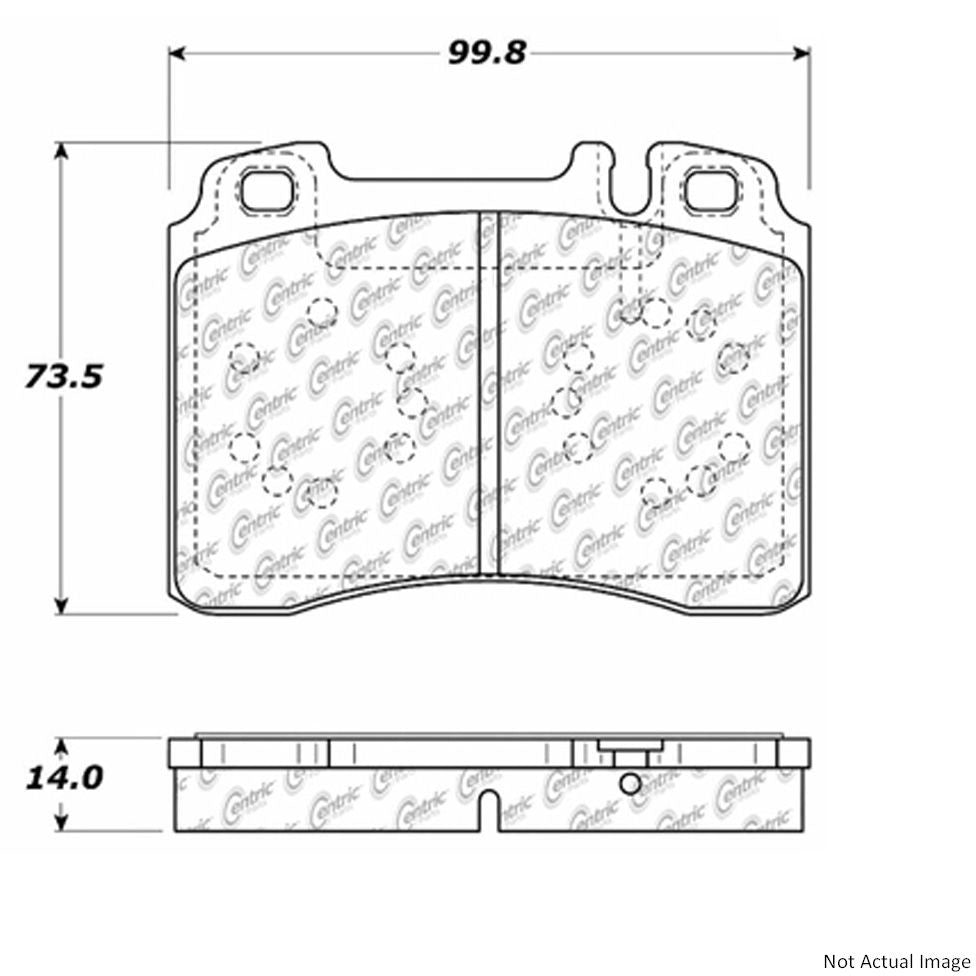 Stoptech Centric Posi-Quiet Semi-Metallic Brake Pads w/Hardware - Front 104.05611