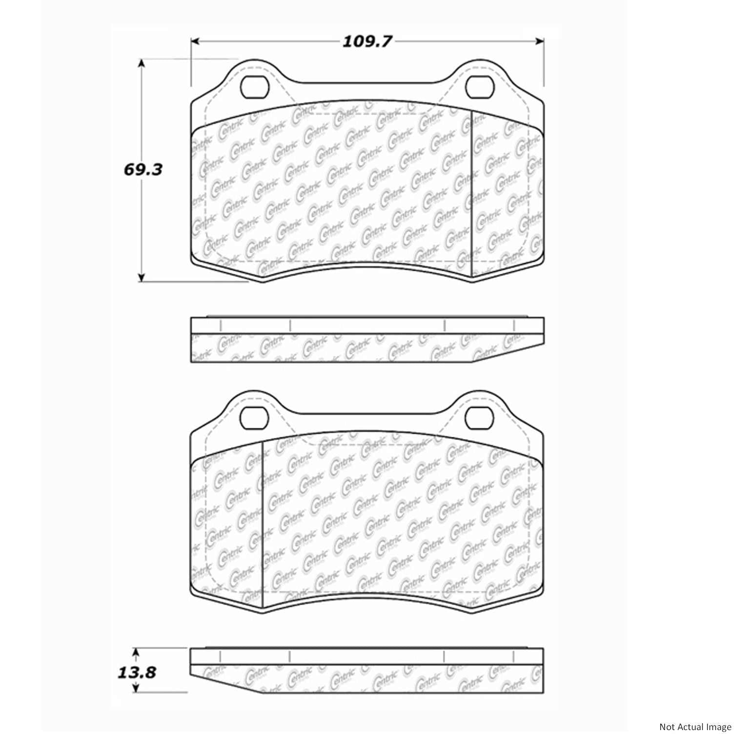 Stoptech Centric Posi-Quiet Semi-Metallic Brake Pads - Rear 104.05921