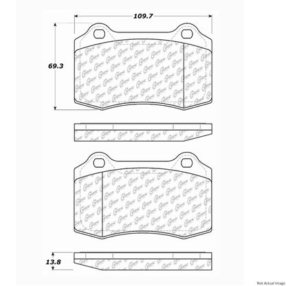 Stoptech Centric Posi-Quiet Semi-Metallic Brake Pads - Rear 104.05921
