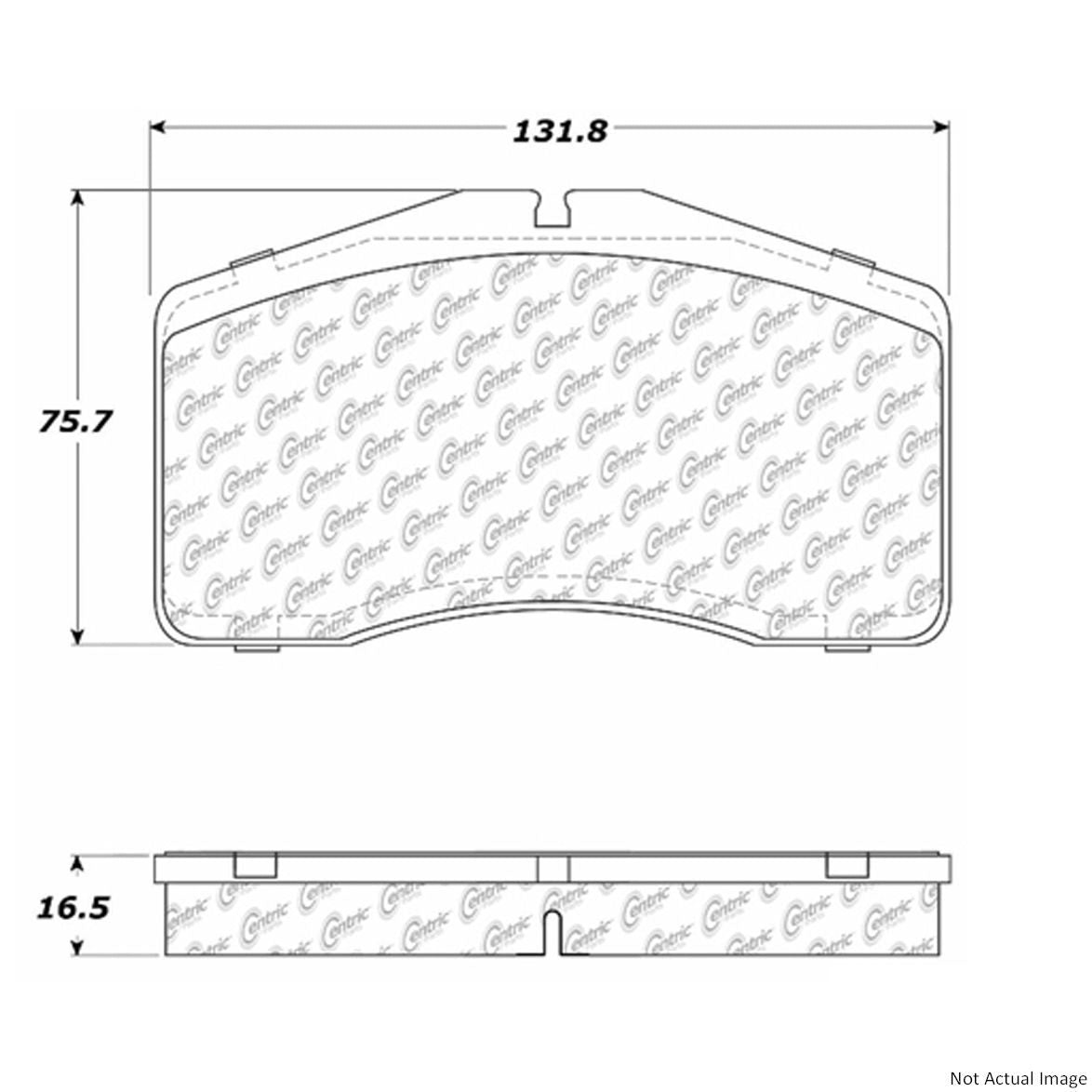 Posi Quiet Semi-Metallic Brake Pads  top view frsport 104.05940