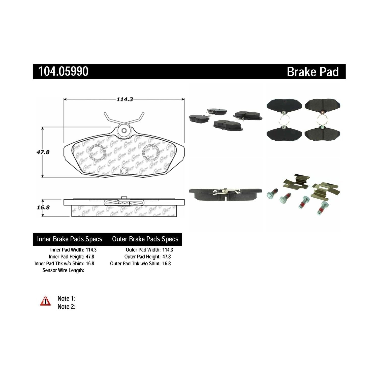 posi quiet semi-metallic brake pads with hardware  frsport 104.05990