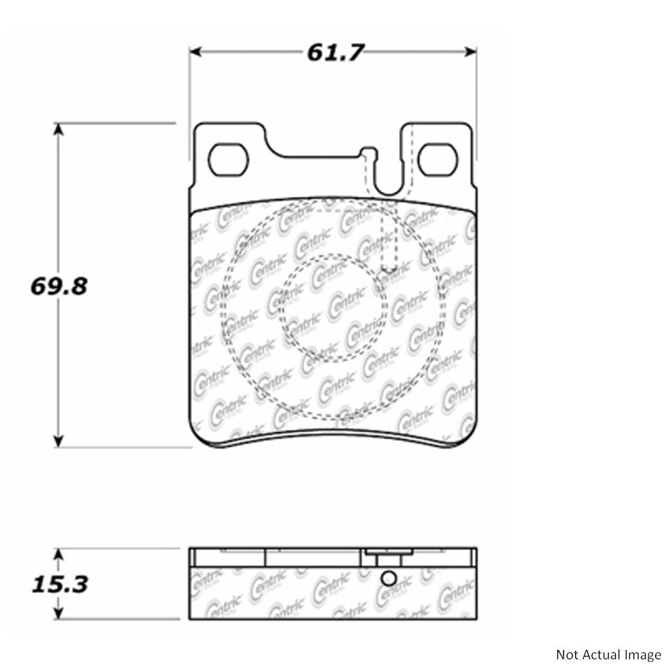 Posi Quiet Semi-Metallic Brake Pads  top view frsport 104.06030