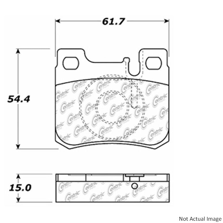 Stoptech Centric Posi-Quiet Semi-Metallic Brake Pads w/Hardware - Rear 104.06200