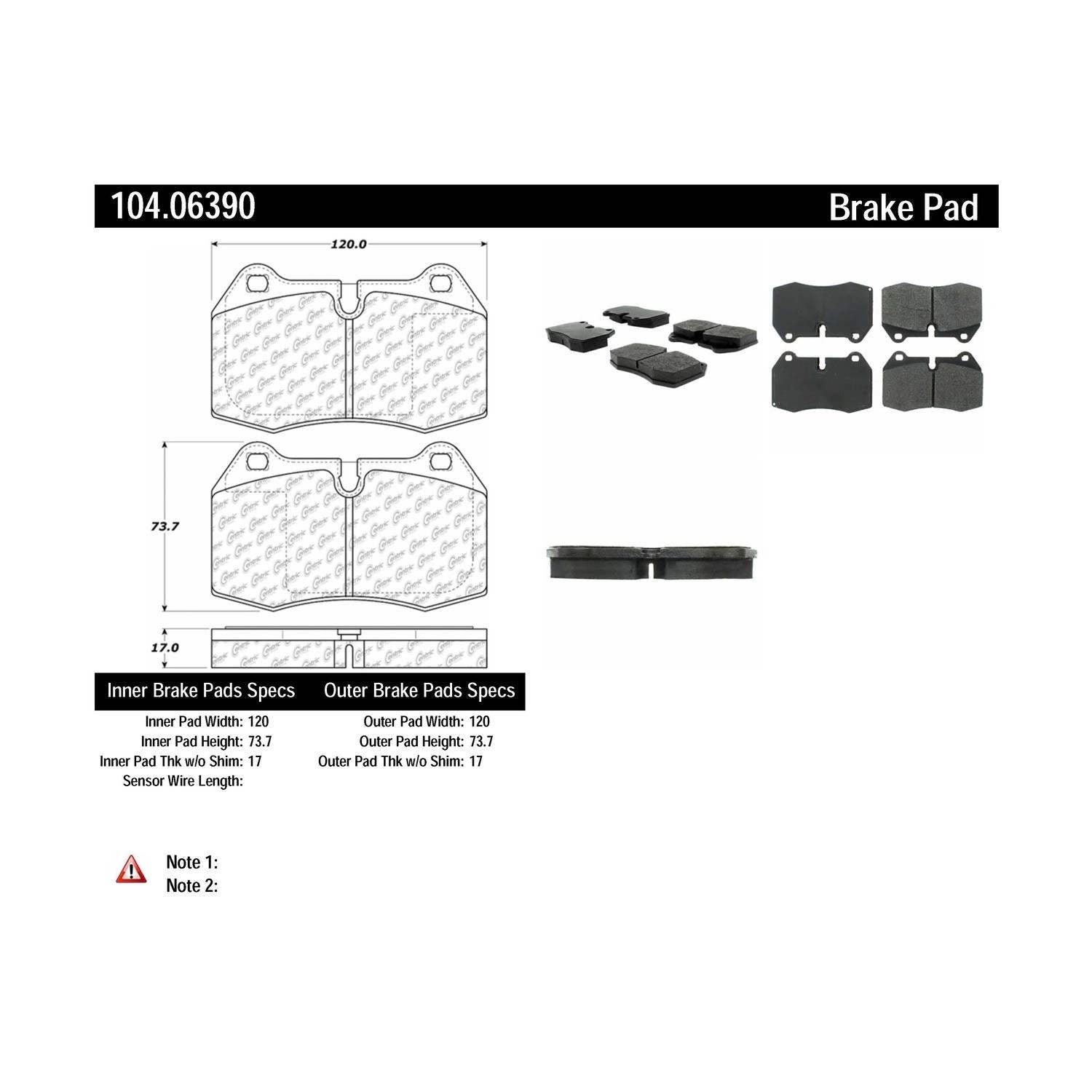 posi quiet semi-metallic brake pads  frsport 104.06390