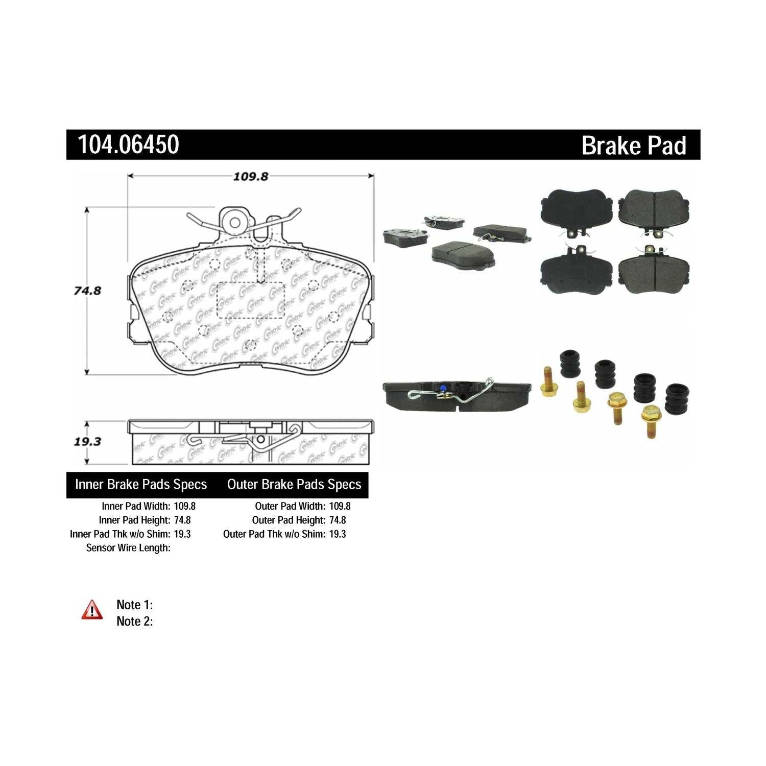 posi quiet semi-metallic brake pads with hardware  frsport 104.06450