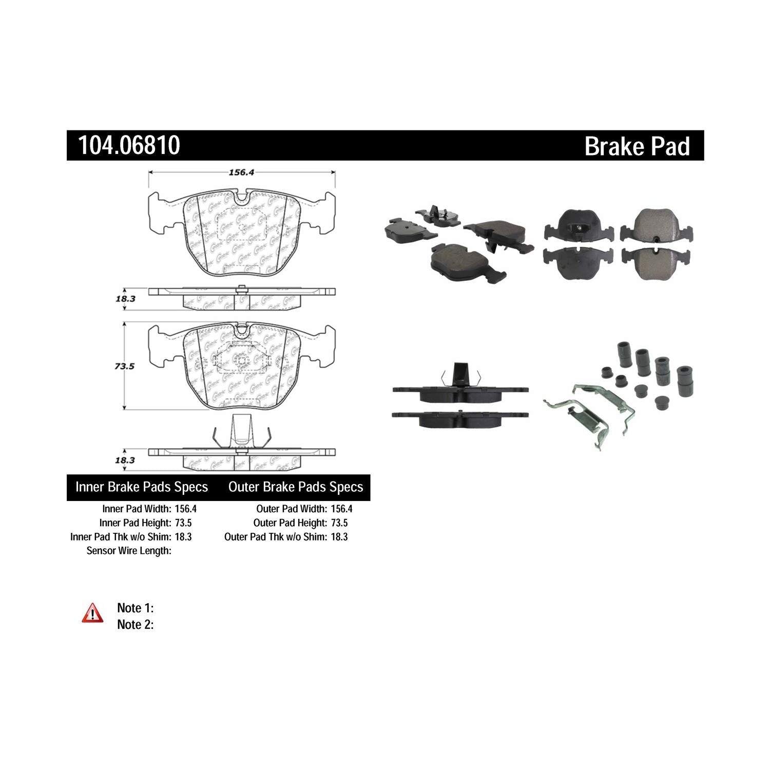 posi quiet semi-metallic brake pads with hardware  frsport 104.06810