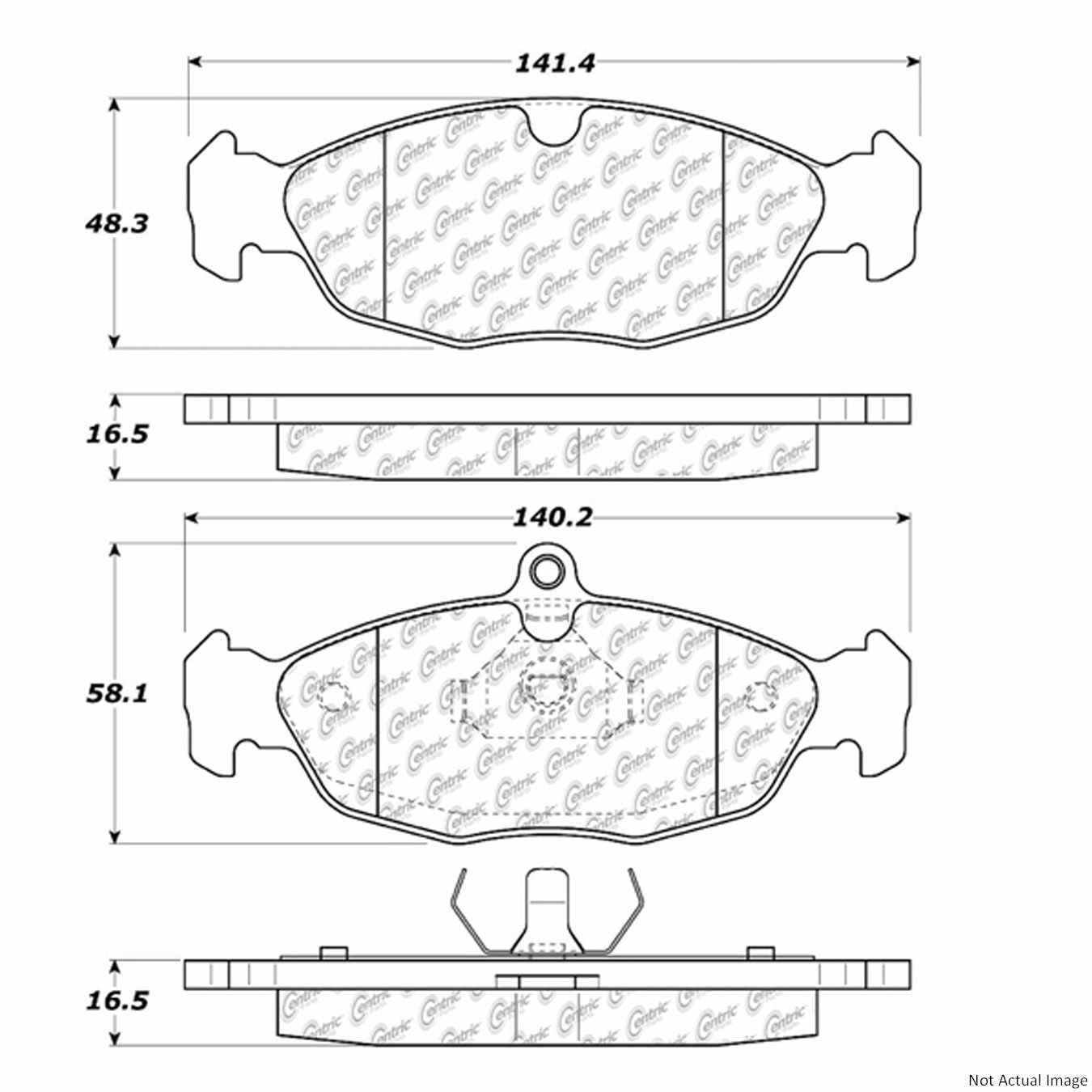 Stoptech PosiQuiet 95-97 Jaguar XJ R/ 96-97 XJ6/96 XJS Rear Semi Metallic Brake Pads 104.06880