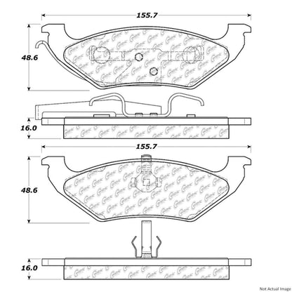 Stoptech Centric Posi-Quiet Semi-Metallic Brake Pads w/Hardware - Rear 104.07150