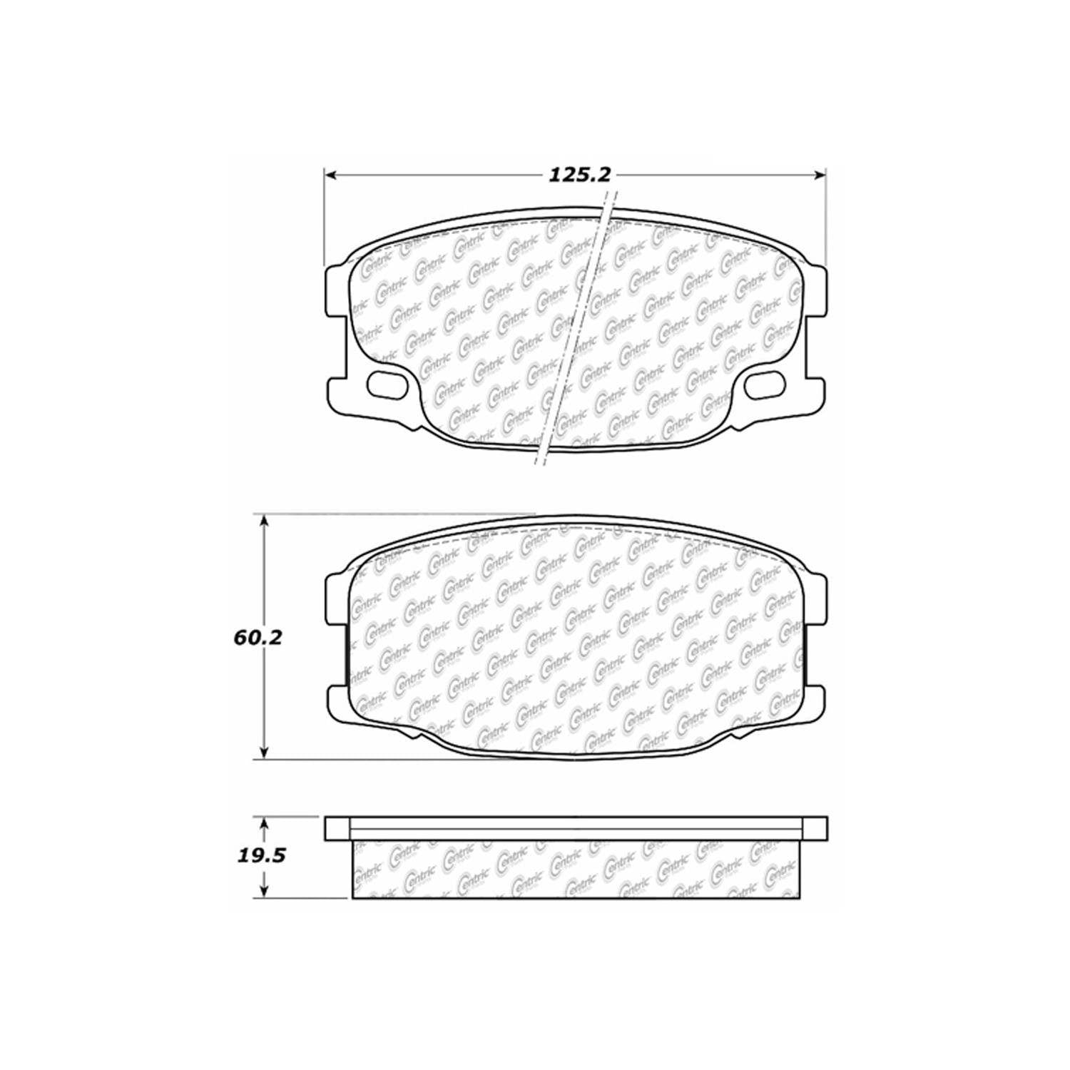 posi quiet semi-metallic brake pads  frsport 104.07340