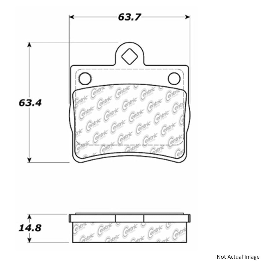 Stoptech Centric Posi-Quiet Semi-Metallic Brake Pads w/Hardware - Rear 104.07390