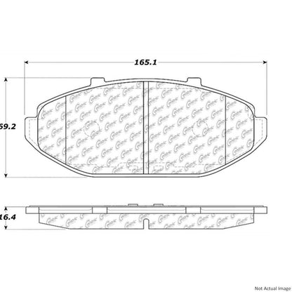 Stoptech Centric Posi-Quiet Semi-Metallic Brake Pads w/Hardware - Front 104.07480