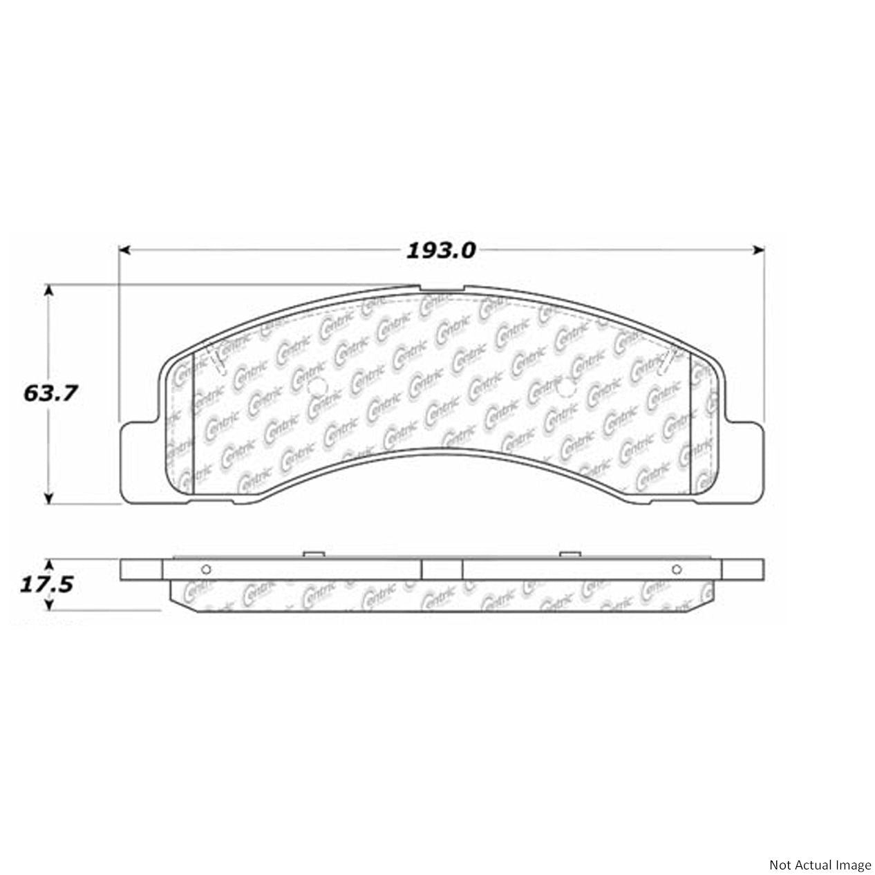 Posi Quiet Semi-Metallic Brake Pads with Hardware  top view frsport 104.07560