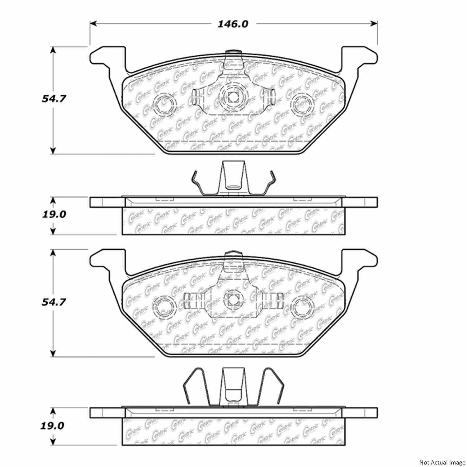 Stoptech Centric Posi-Quiet Semi-Metallic Brake Pads w/Hardware - Front 104.07680