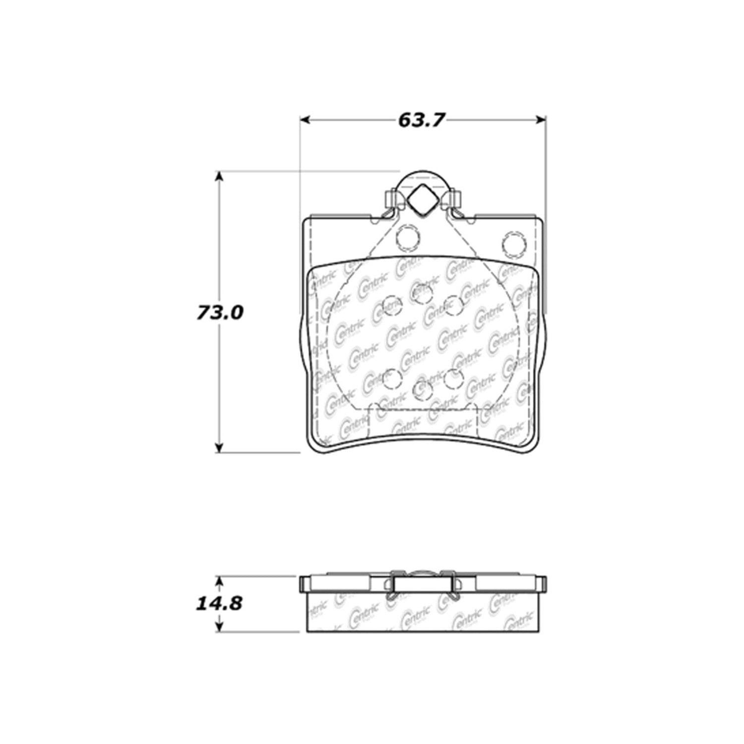 posi quiet semi-metallic brake pads with hardware  frsport 104.07790