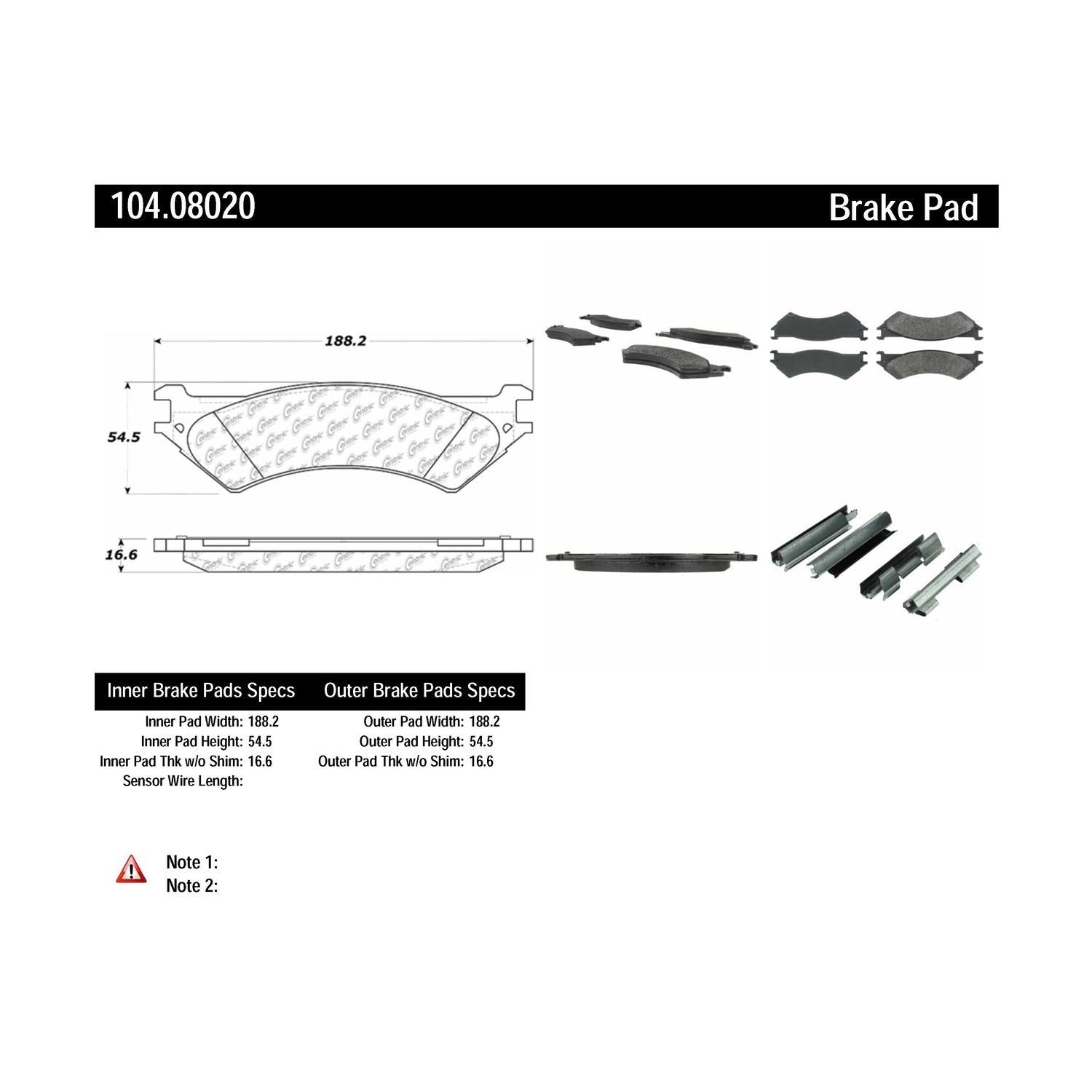 posi quiet semi-metallic brake pads with hardware  frsport 104.08020