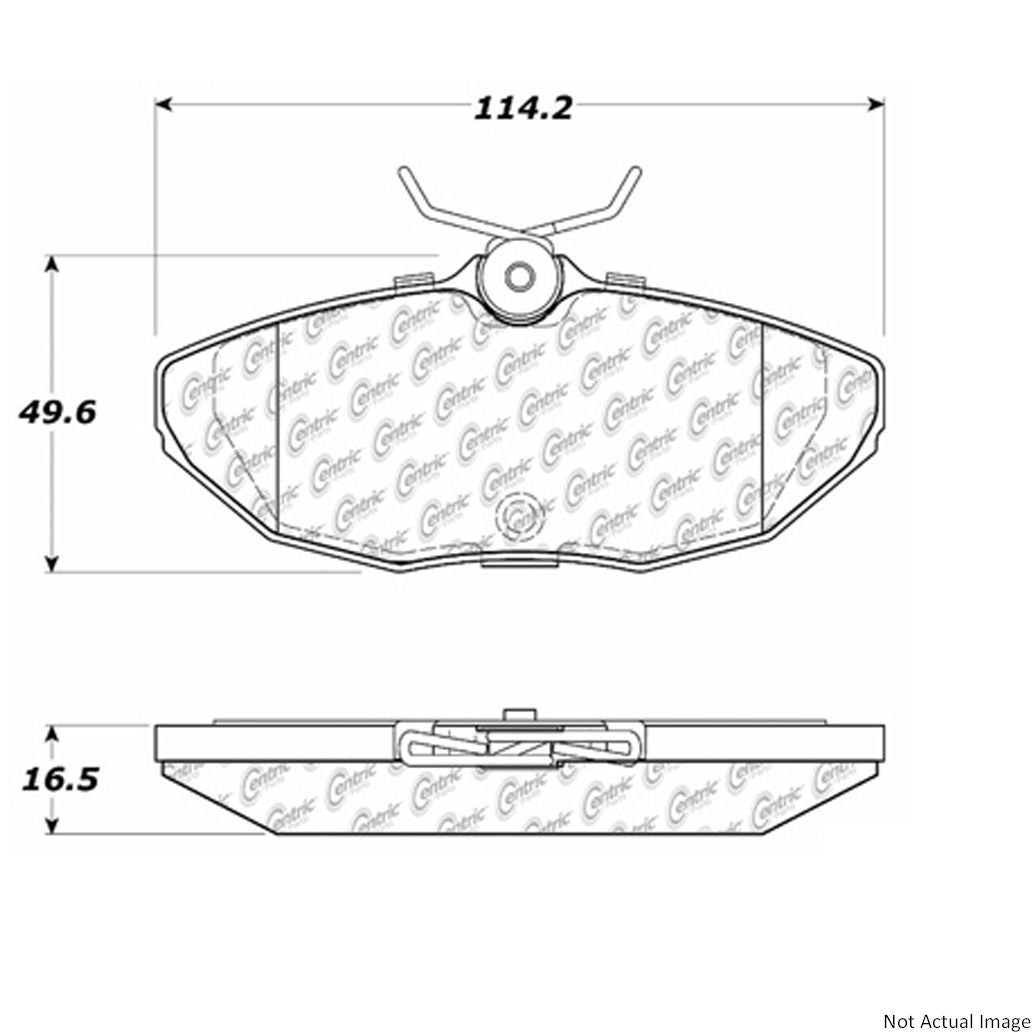 Posi Quiet Semi-Metallic Brake Pads  top view frsport 104.08060