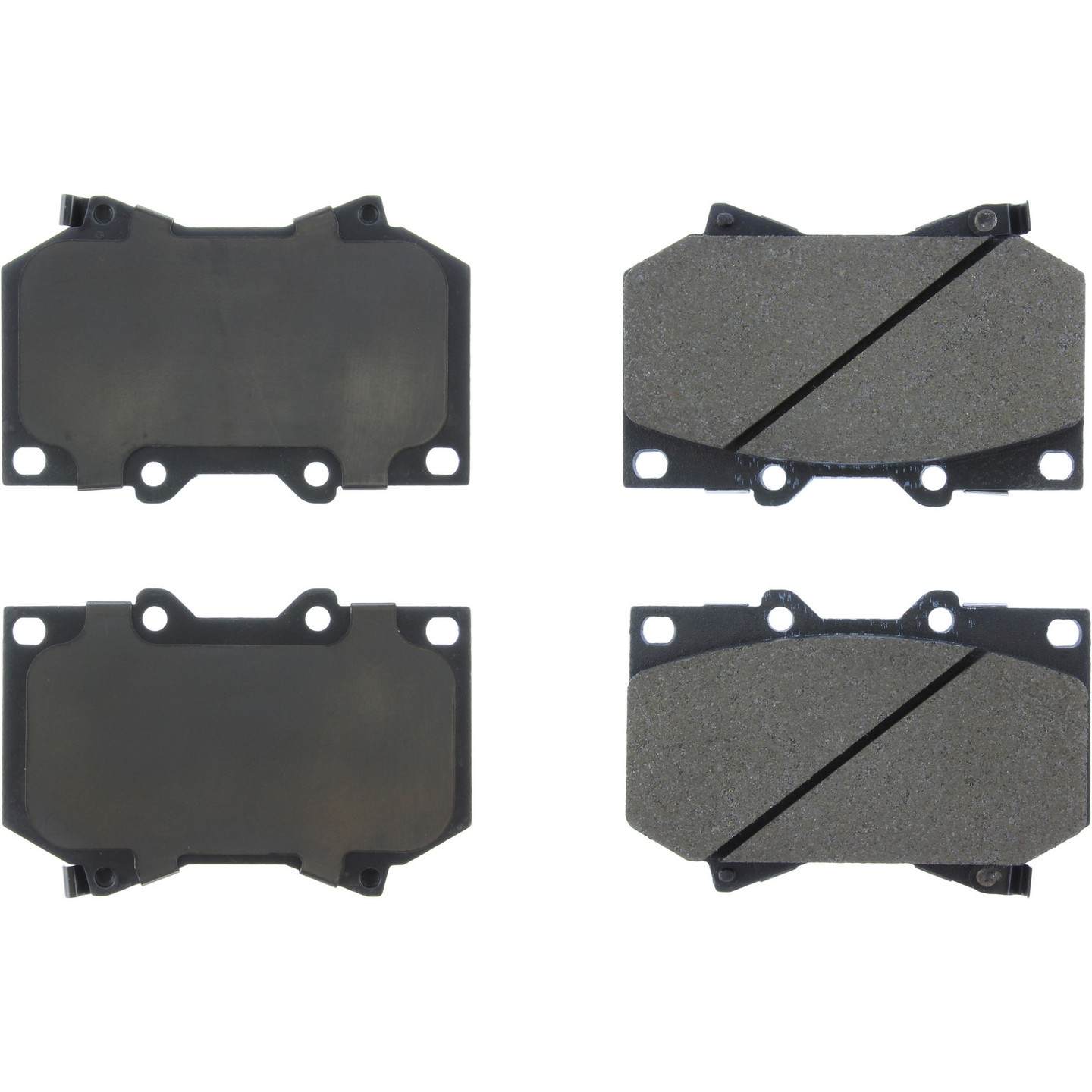 Posi Quiet Semi-Metallic Brake Pads with Hardware  top view frsport 104.08120