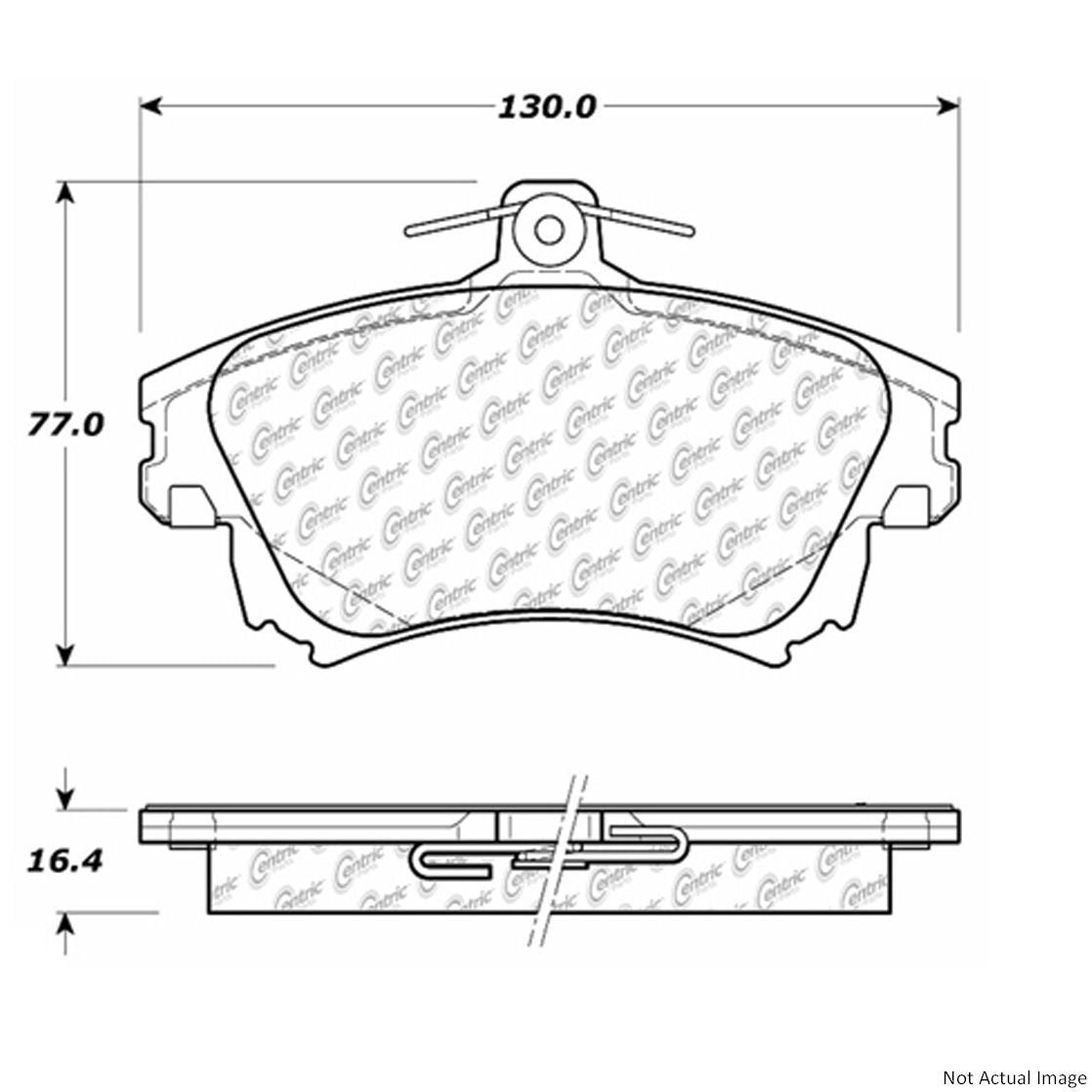 Posi Quiet Semi-Metallic Brake Pads  top view frsport 104.08370