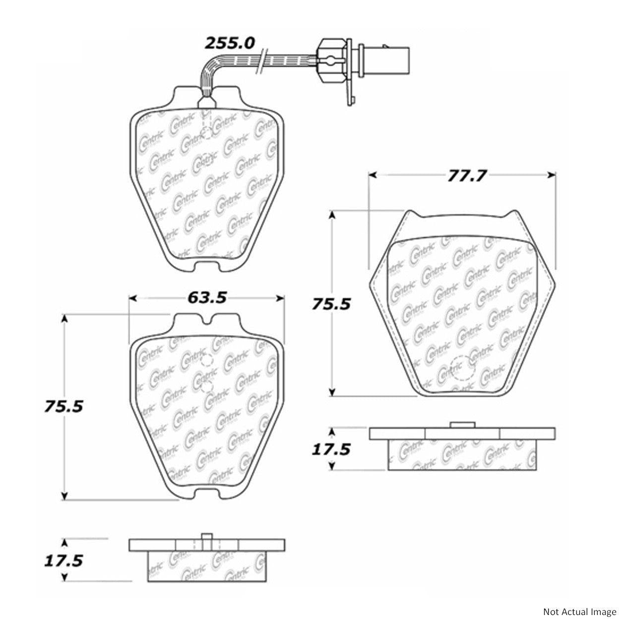 Posi Quiet Semi-Metallic Brake Pads with Hardware  top view frsport 104.08390