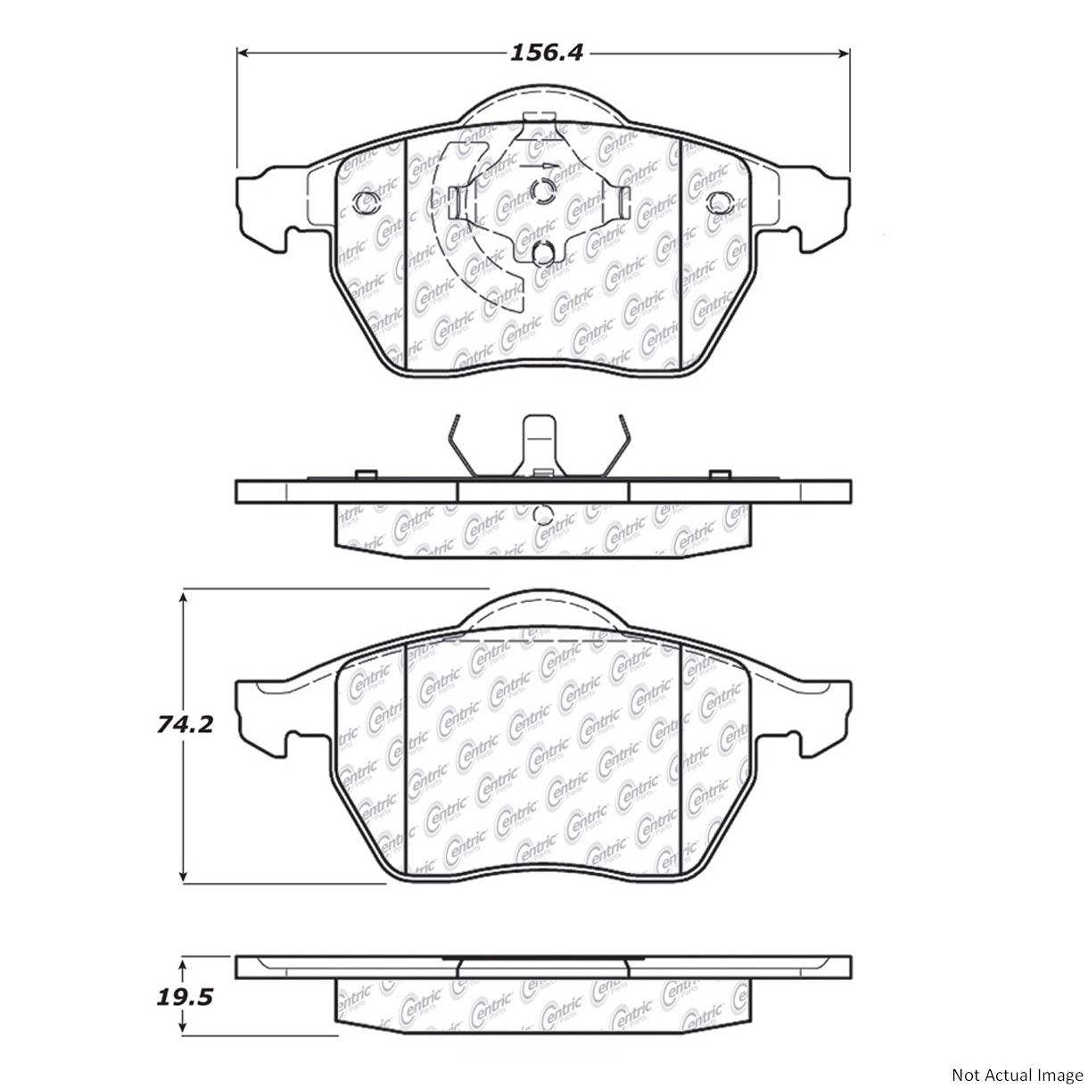 Posi Quiet Disc Brake Pad Set  top view frsport 104.08401