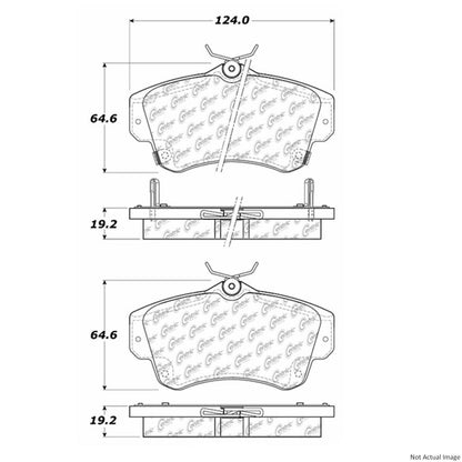 Stoptech Centric Posi-Quiet Semi-Metallic Brake Pads w/Hardware - Front 104.08410