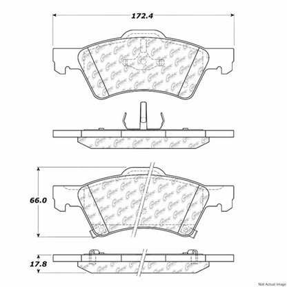 Stoptech Centric Posi-Quiet Semi-Metallic Brake Pads w/Hardware - Front 104.08570