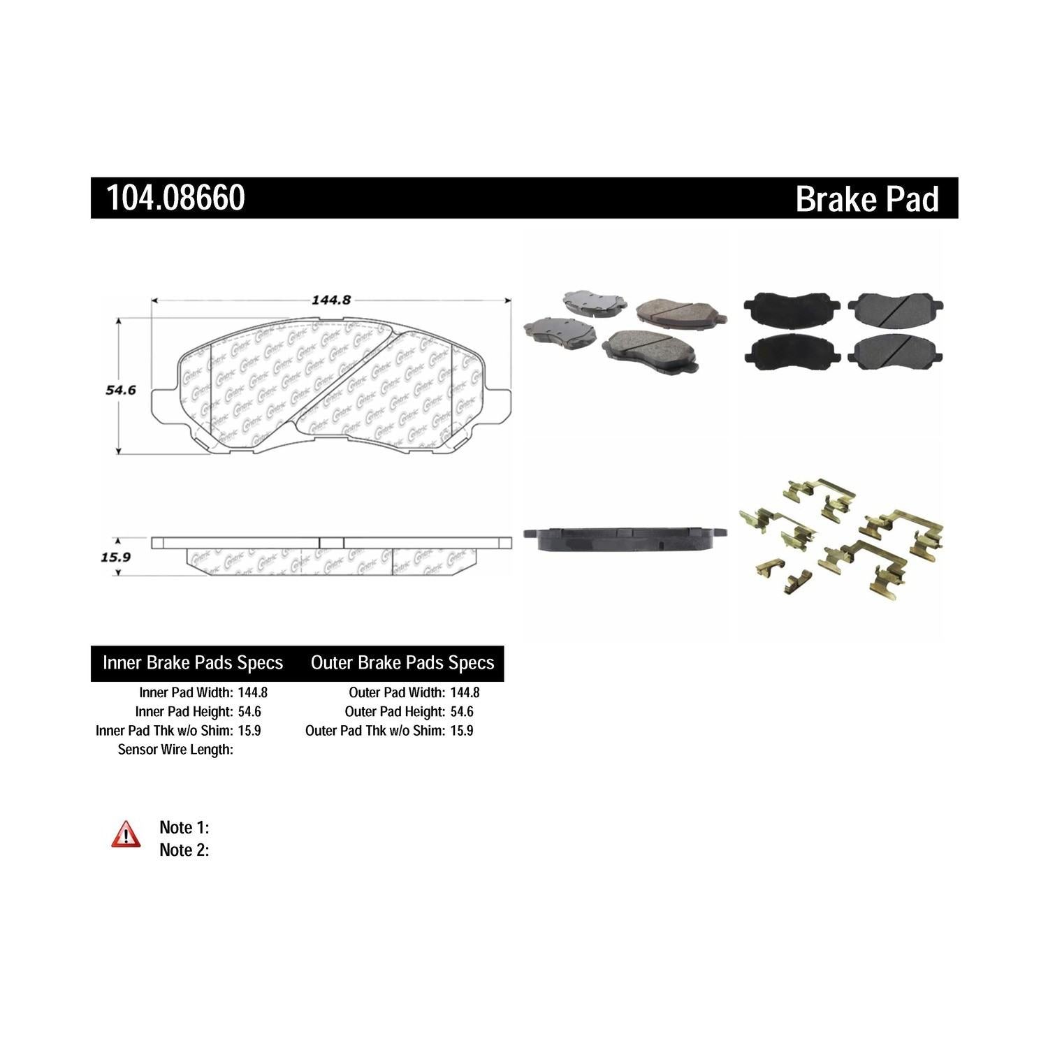 posi quiet semi-metallic brake pads with hardware  frsport 104.08660