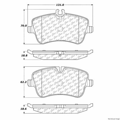 Stoptech Centric Posi-Quiet Semi-Metallic Brake Pads w/Hardware - Front 104.08720