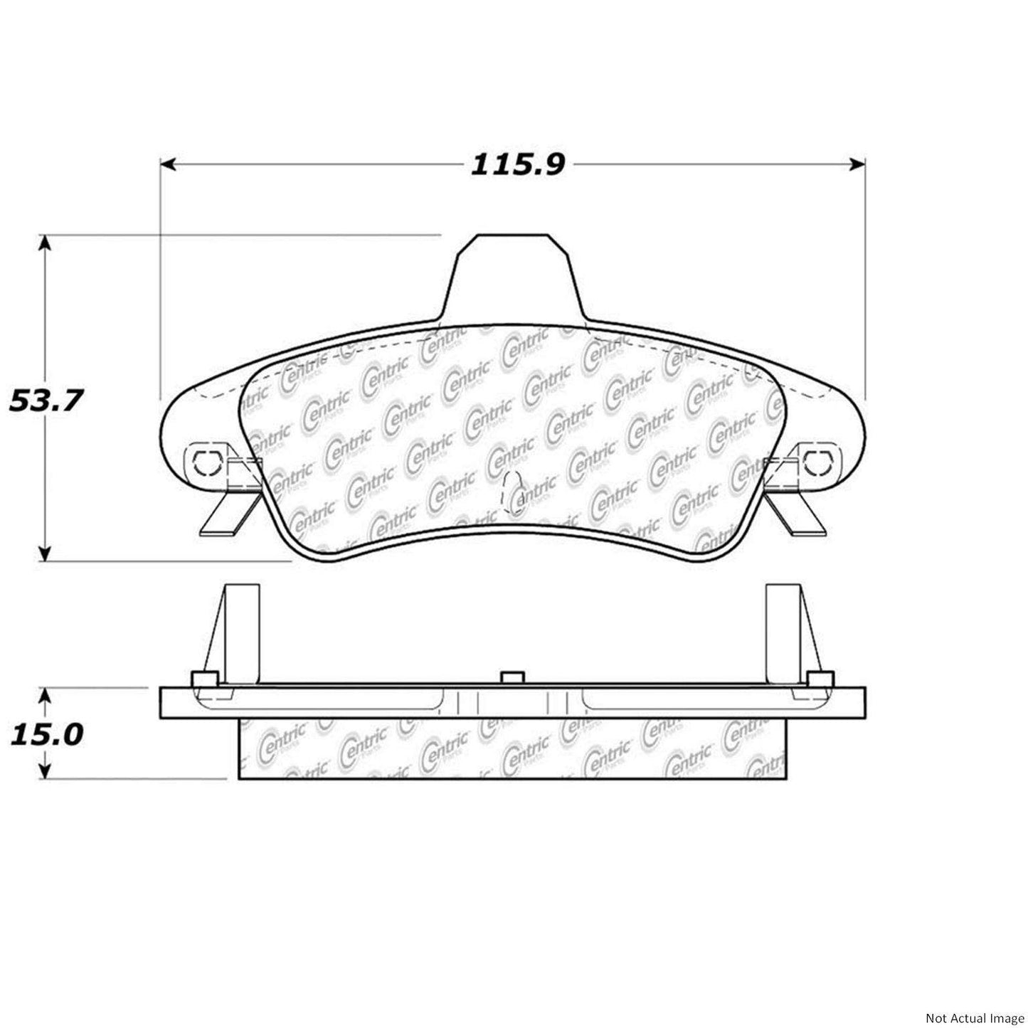 Stoptech Centric Posi-Quiet Semi-Metallic Brake Pads w/Hardware - Rear 104.08991