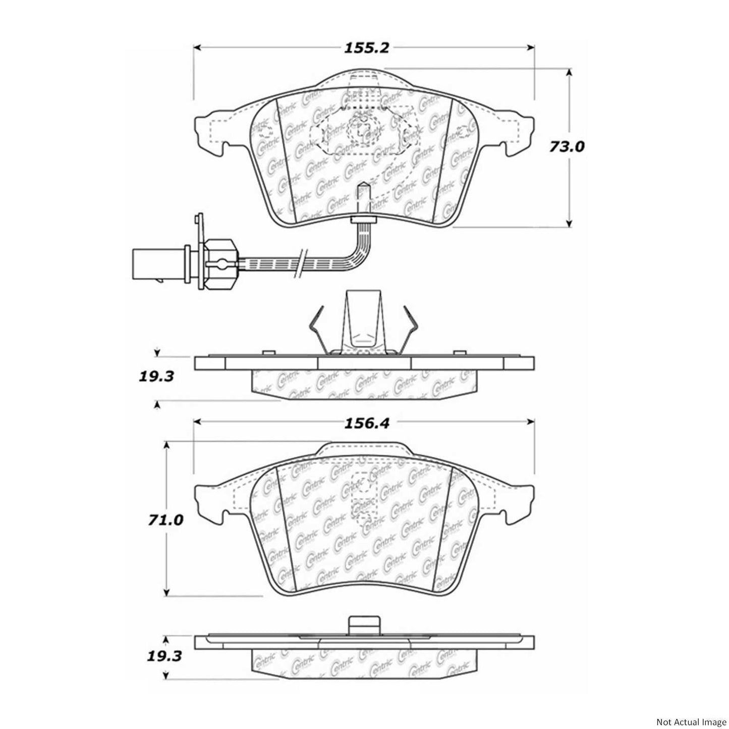Stoptech Centric Posi-Quiet Semi-Metallic Brake Pads w/Hardware - Front 104.09150