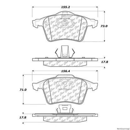 Stoptech PosiQuiet 07-08 Mazdaspeed3 / 06-07 Mazdaspeed6 Front Brake Pads 104.09152