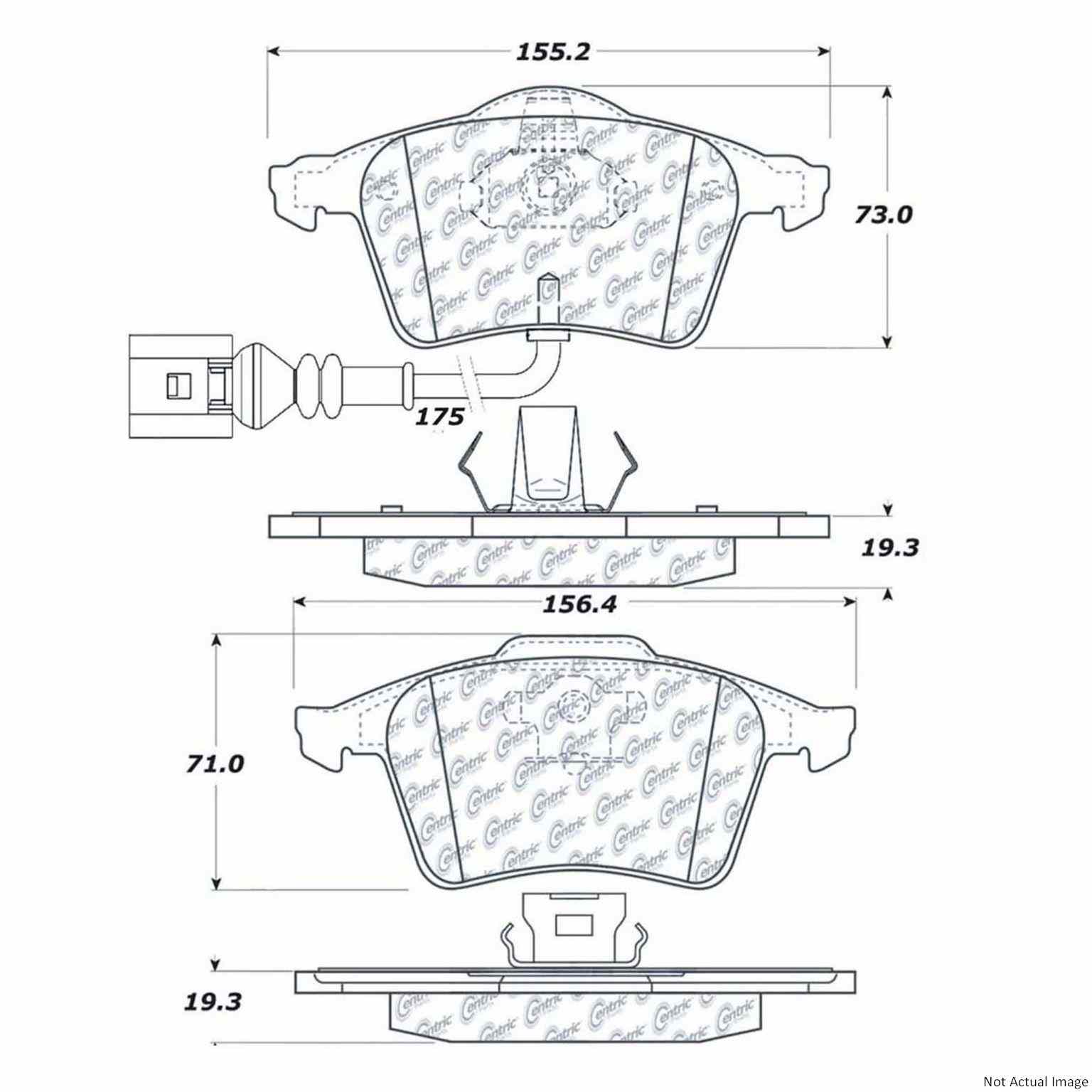 Stoptech Centric Posi-Quiet Semi-Metallic Brake Pads w/Hardware - Front 104.09153