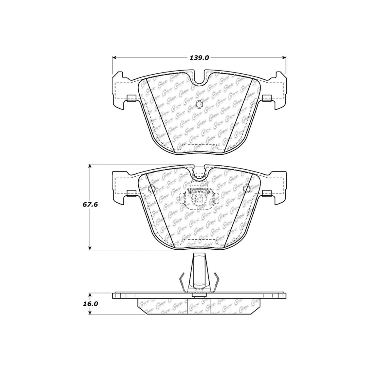 posi quiet semi-metallic brake pads with hardware  frsport 104.09190