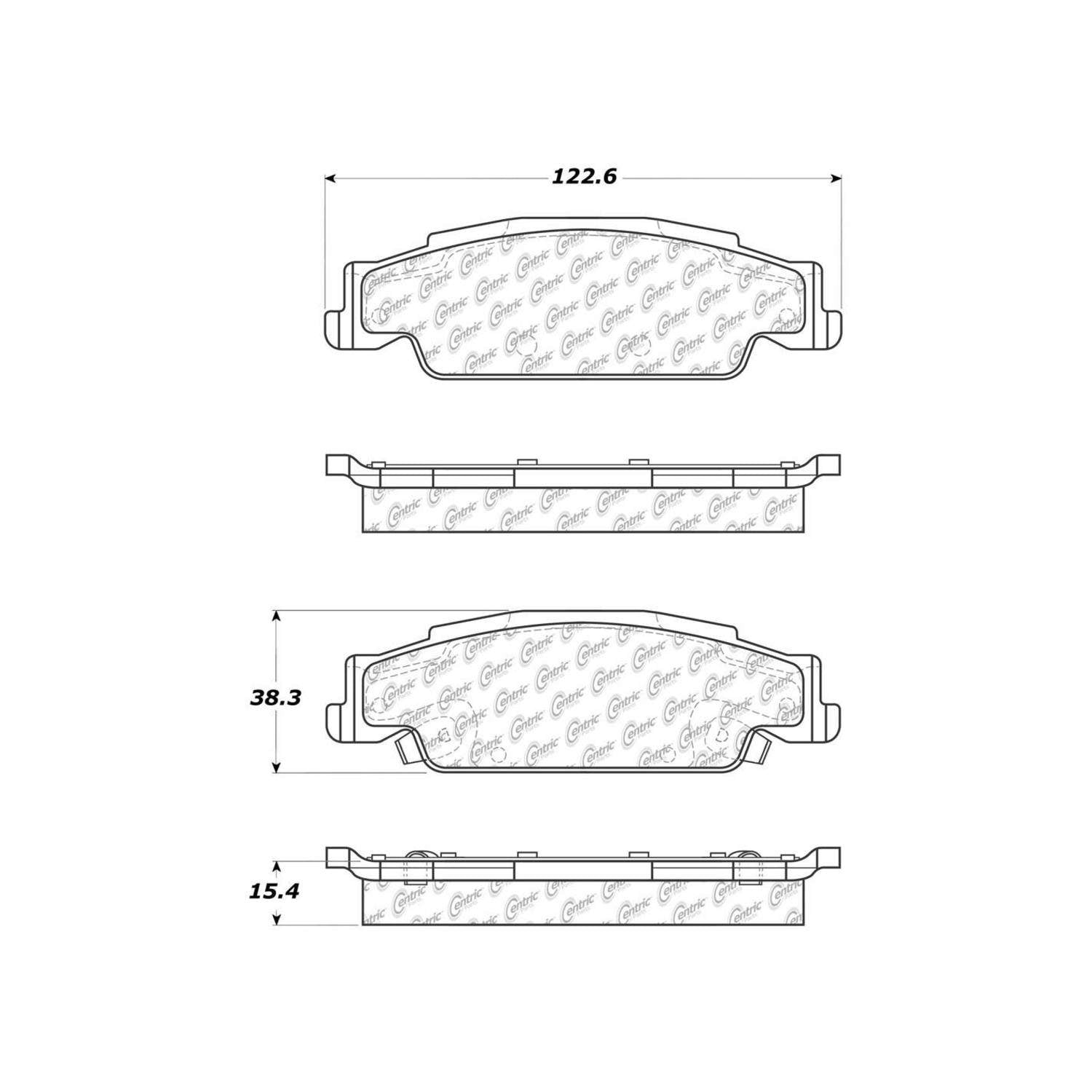 posi quiet semi-metallic brake pads with hardware  frsport 104.09220