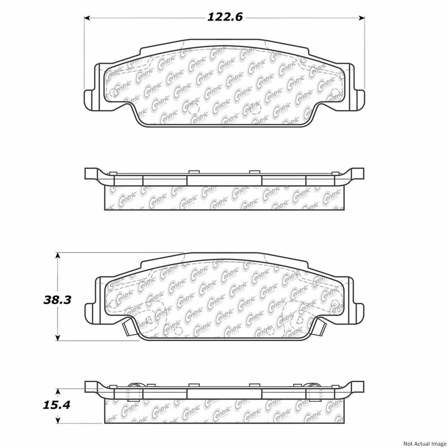 Stoptech PosiQuiet 05-08 Cadillac STS Deluxe Plus Rear Brake Brake Pads 104.09220