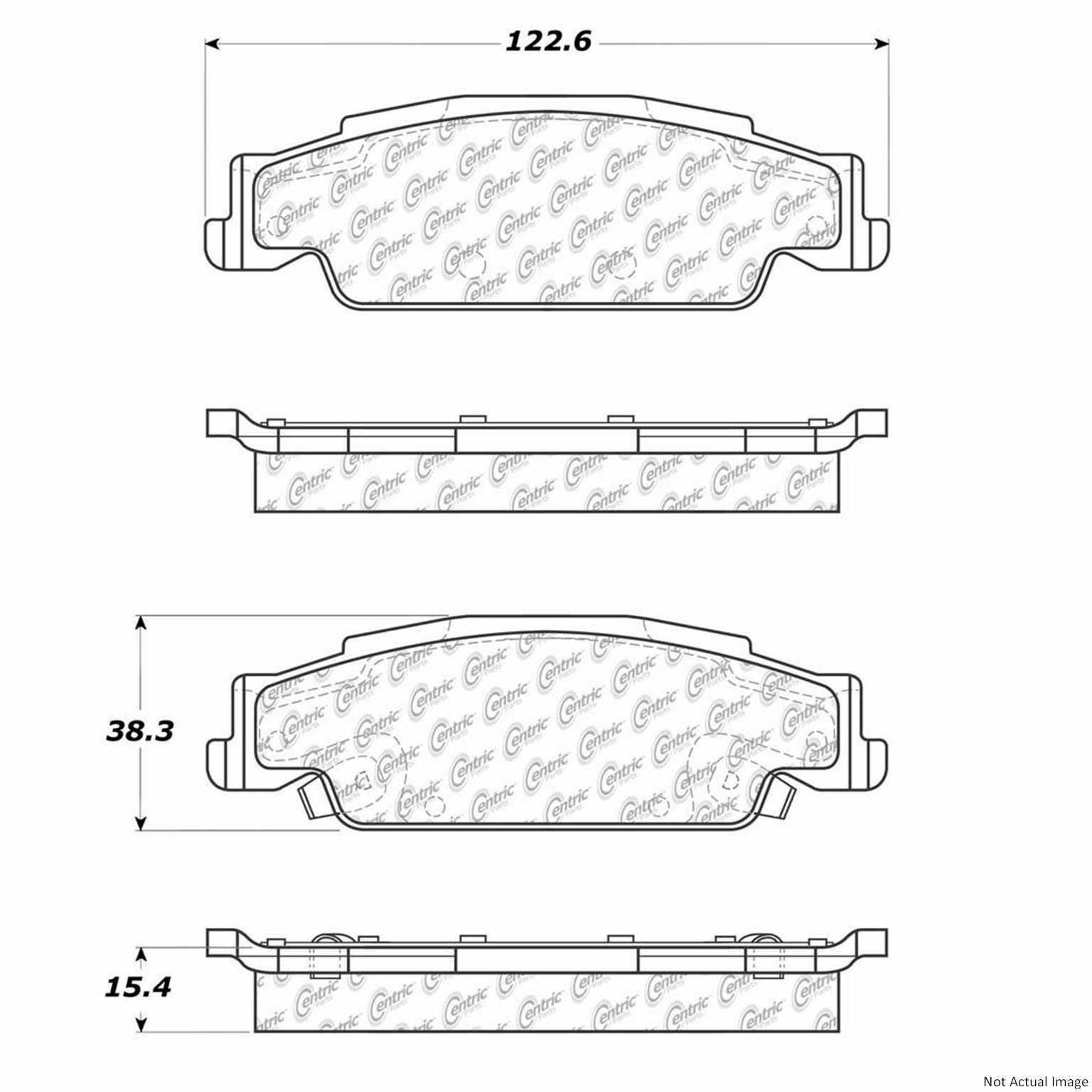 Stoptech PosiQuiet 05-08 Cadillac STS Deluxe Plus Rear Brake Brake Pads 104.09220