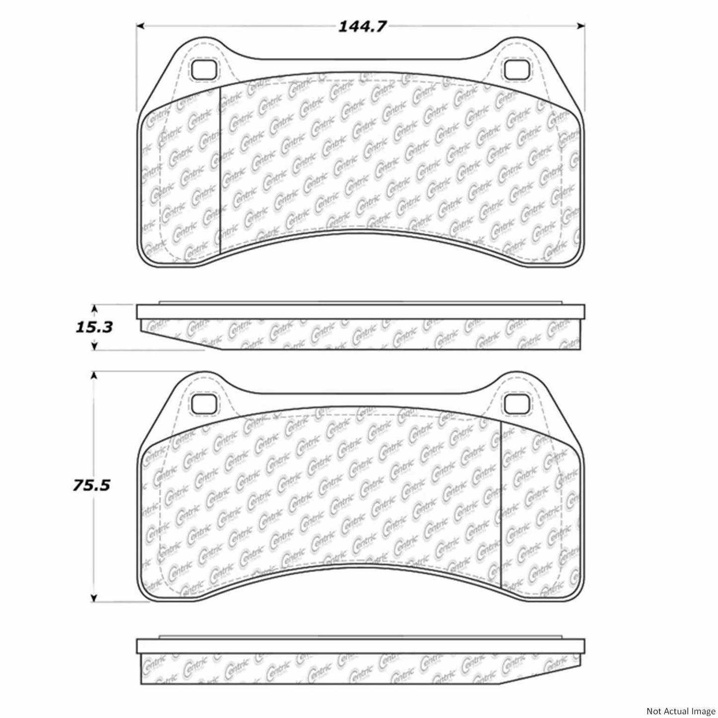 Stoptech PosiQuiet Jaguar 03-05 S-Type 4.2L V8/2005 Super V8/04-05 XJR Front Brake Pads 104.09380