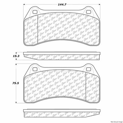 Stoptech PosiQuiet Jaguar 03-05 S-Type 4.2L V8/2005 Super V8/04-05 XJR Front Brake Pads 104.09380
