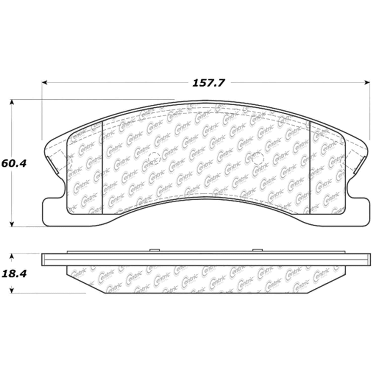 posi quiet semi-metallic brake pads with hardware  frsport 104.09450