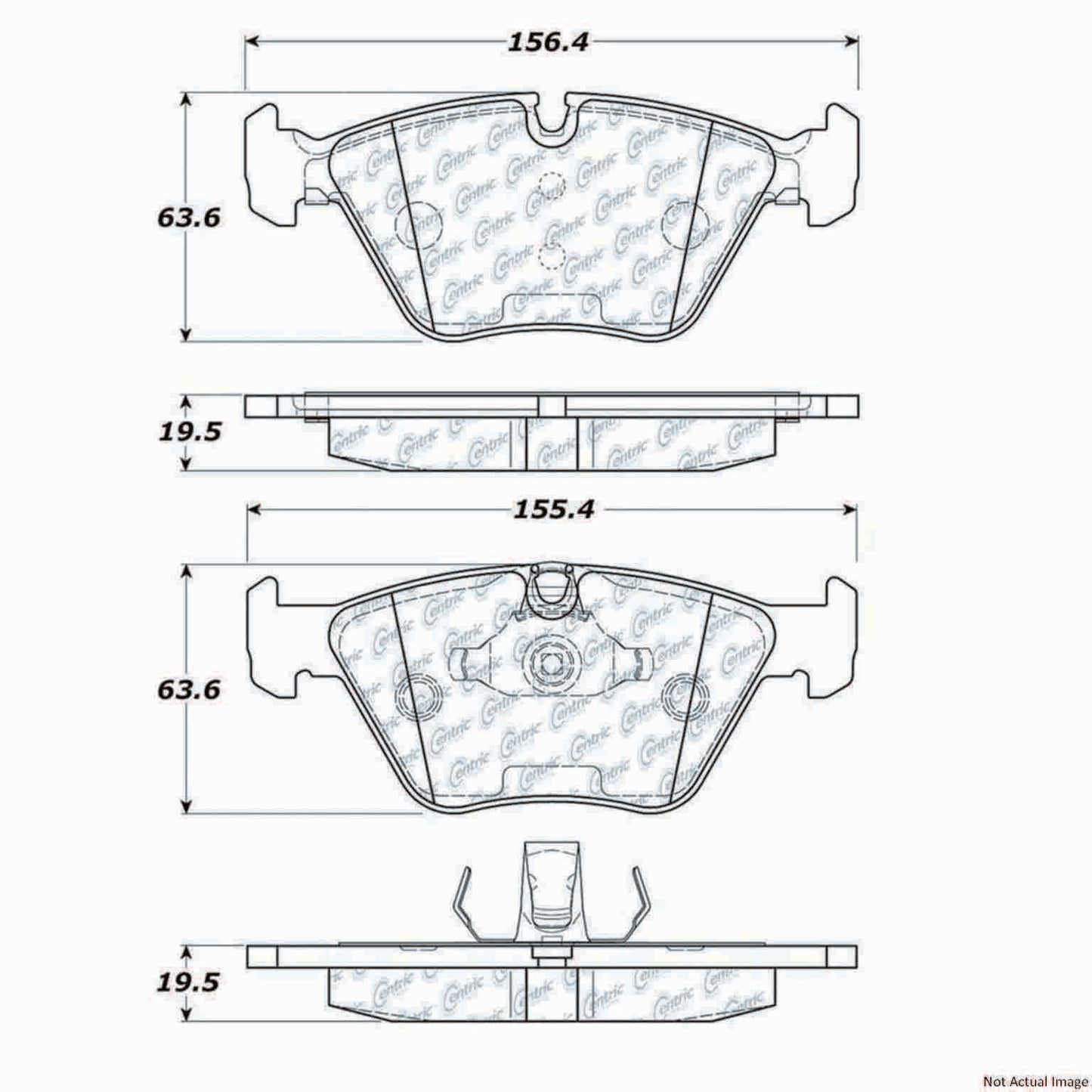 Stoptech PosiQuiet 06-07 BMW M3 / 01/06-09 Z4 (E86) Semi-Metallic Front Brake Pads 104.09470