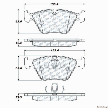 Stoptech PosiQuiet 06-07 BMW M3 / 01/06-09 Z4 (E86) Semi-Metallic Front Brake Pads 104.09470