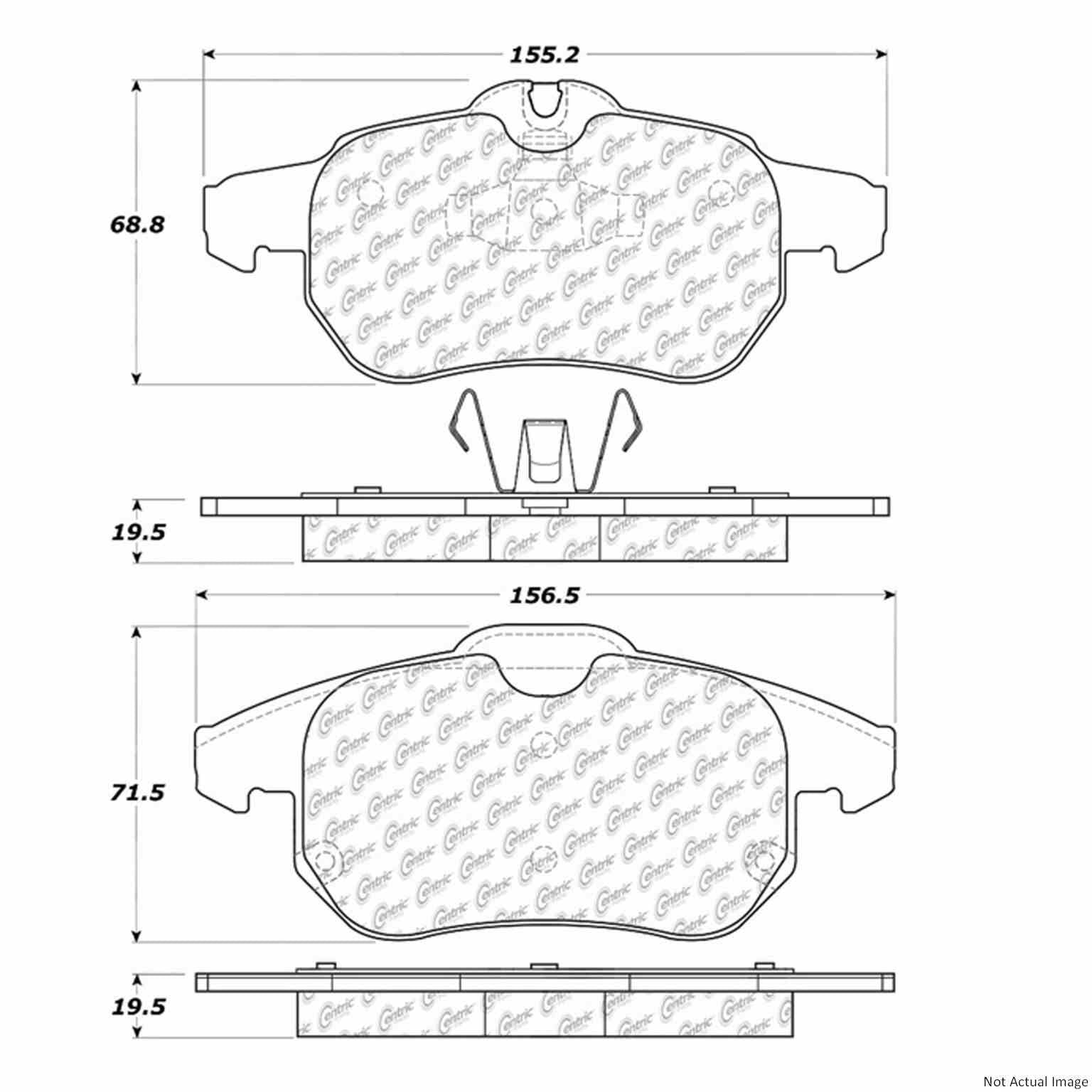 Stoptech PosiQuiet 06-11 Saab 9-3 Front Extended Wear Brake Pads 104.09720