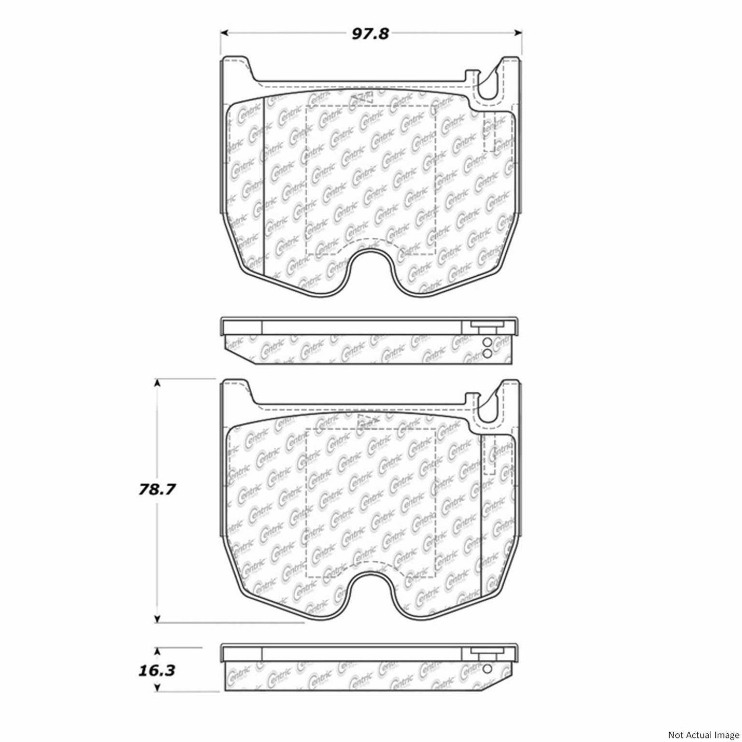 Stoptech PosiQuiet Mercedes CL55/CL63/CLS55/CLS63/E55/E63/S55/SA63/S65 Front Semi-Metallic Brake Pads 104.09830