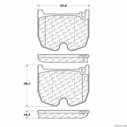 Stoptech PosiQuiet Mercedes CL55/CL63/CLS55/CLS63/E55/E63/S55/SA63/S65 Front Semi-Metallic Brake Pads 104.09830