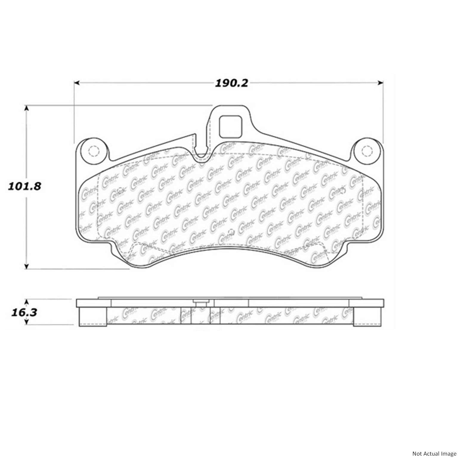 Posi Quiet Semi-Metallic Brake Pads  top view frsport 104.09910